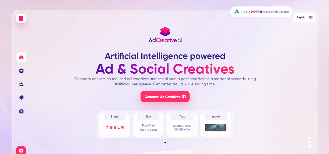 AdCreative.ai is an AI-powered tool that enables businesses to enhance their conversion rates and boost sales.