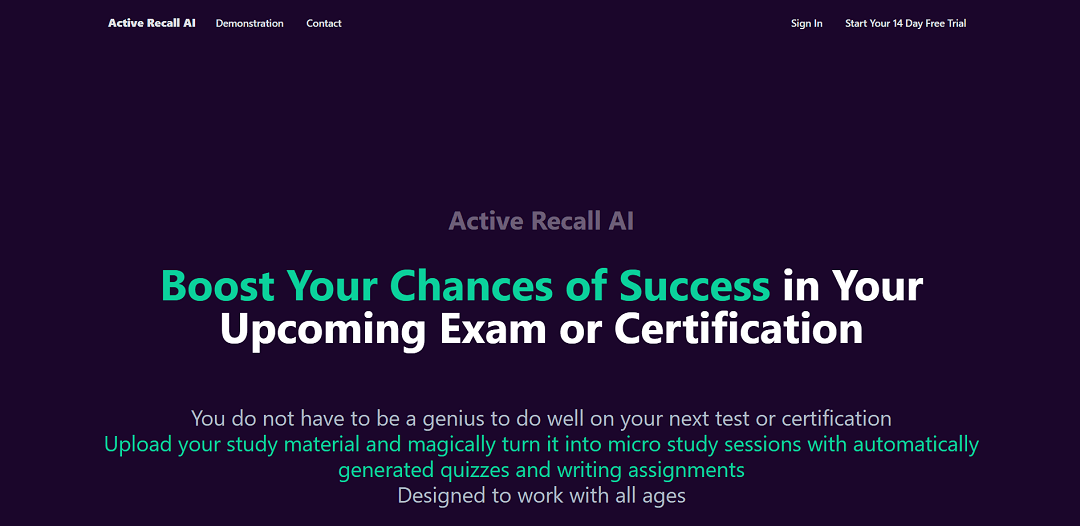 Active Recall AI is an innovative tool that utilizes artificial intelligence to enhance comprehension and optimize study time.