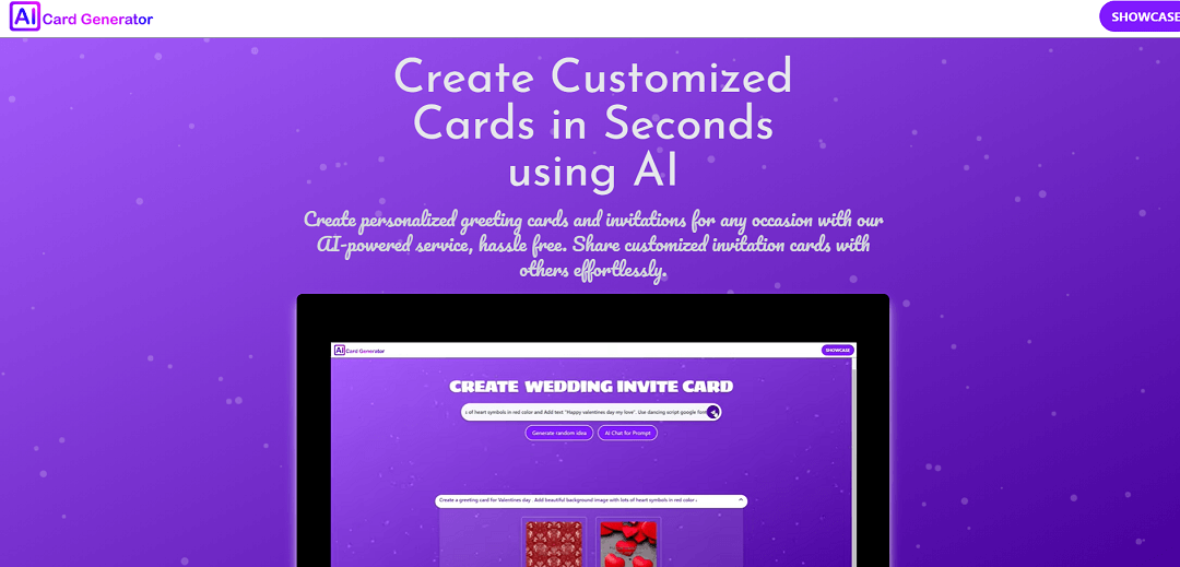 Discover the AI Card Generator, a user-friendly online tool powered by artificial intelligence, designed to help you craft unique digital cards for any occasion.