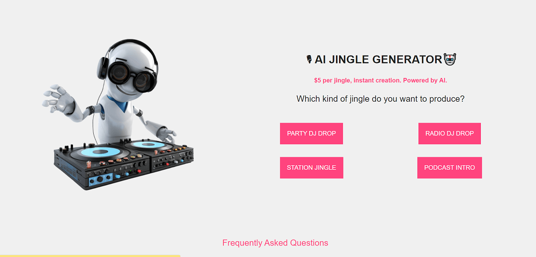 Introducing the AI Jingle Generator, a cutting-edge tool powered by artificial intelligence that instantly produces personalized jingles for just $5 each.