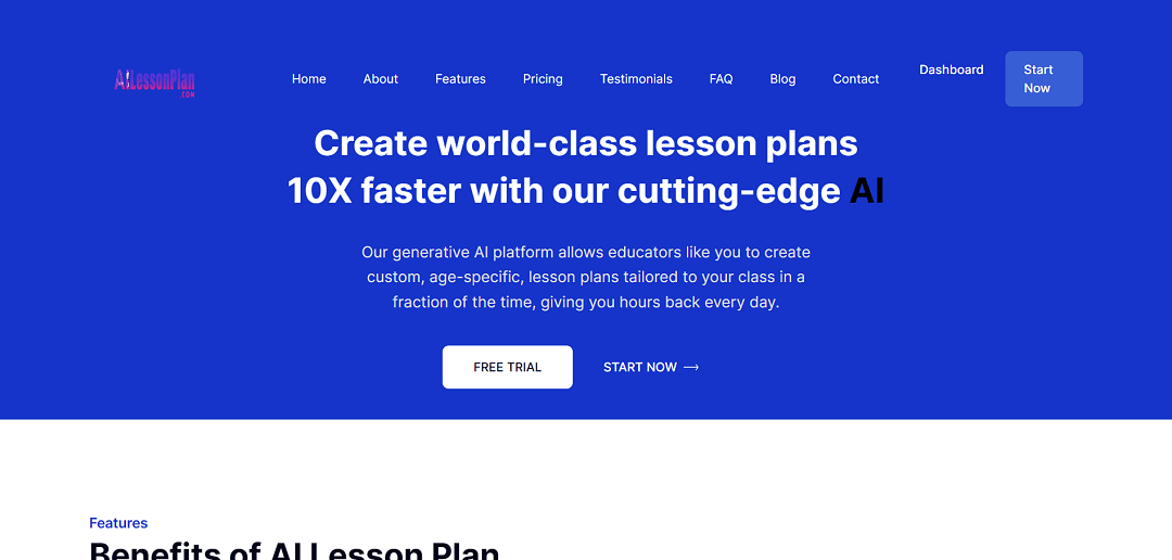 The AI Lesson Plan Generator is an innovative platform that assists educators in crafting personalized lesson plans quickly.