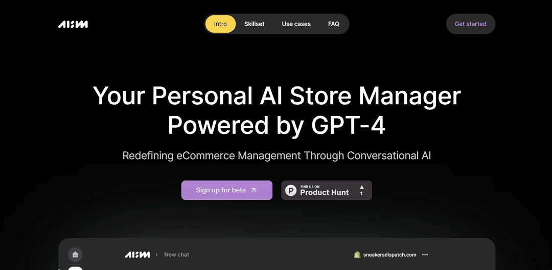 AI Store Manager is an advanced tool powered by GPT-4, designed exclusively for eCommerce businesses.