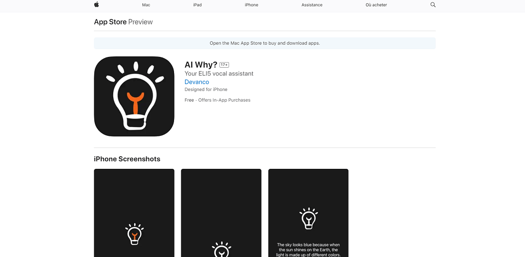 AI Why? is a free educational app designed for iPhones, iPads, and iPod touch. Its purpose is to simplify complex subjects and provide easy-to-understand explanations through vocal responses.