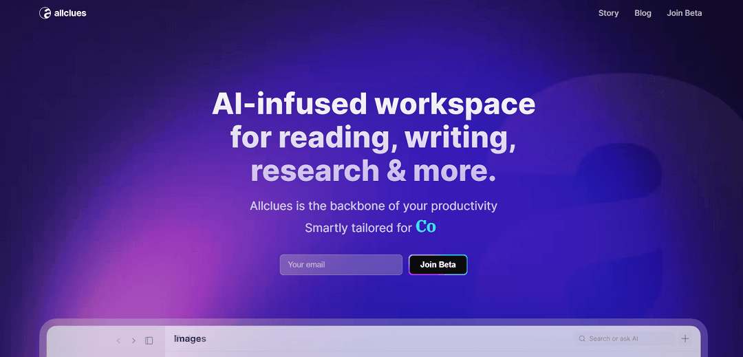 Allclues serves as an AI-integrated workspace that boosts productivity and information management. It offers diverse features for researchers, content creators, and students.