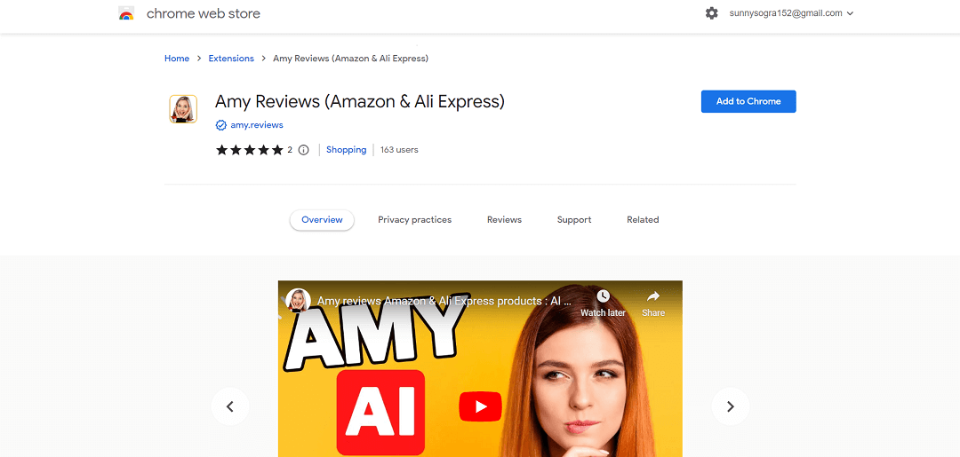 Amy Reviews is a Chrome extension compatible with Amazon and AliExpress, designed to provide reliable insights into products before purchase. By summarizing millions of reviews from major platforms like Amazon and AliExpress, the tool offers quick, trustworthy information.