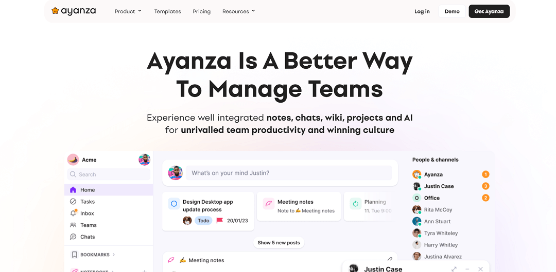 Ayanza is an innovative project management software that promotes seamless teamwork and efficient project completion.