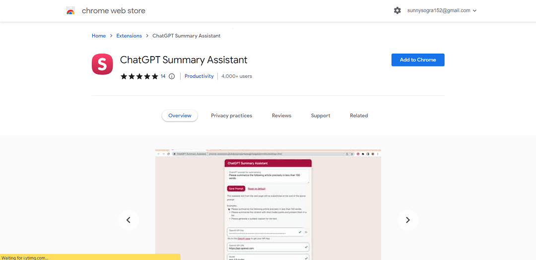 Introducing the ChatGPT Summary Assistant, a user-friendly Chrome extension powered by state-of-the-art AI technology.