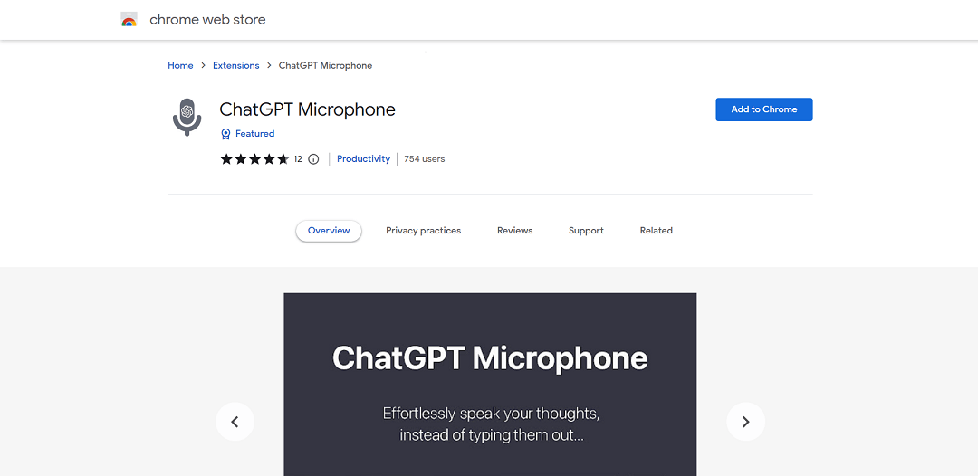 ChatGPT Microphone is a Google Chrome extension designed to enhance the ChatGPT experience.