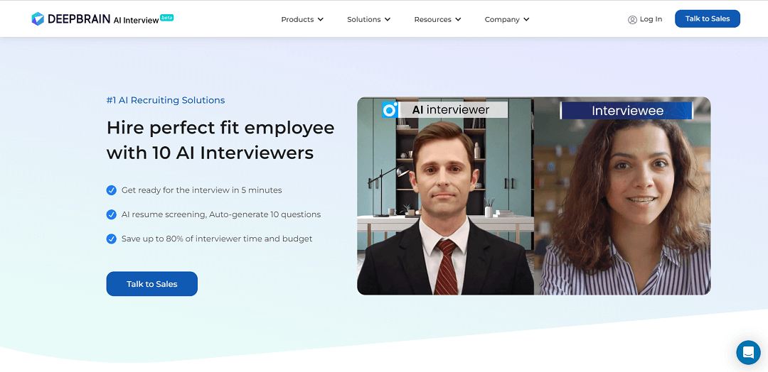 Deepbrain AI's AI Interview tool revolutionizes recruitment by leveraging AI to enhance efficiency and effectiveness. It enables businesses to conduct interviews with multiple candidates simultaneously, saving time and resources for hiring managers.