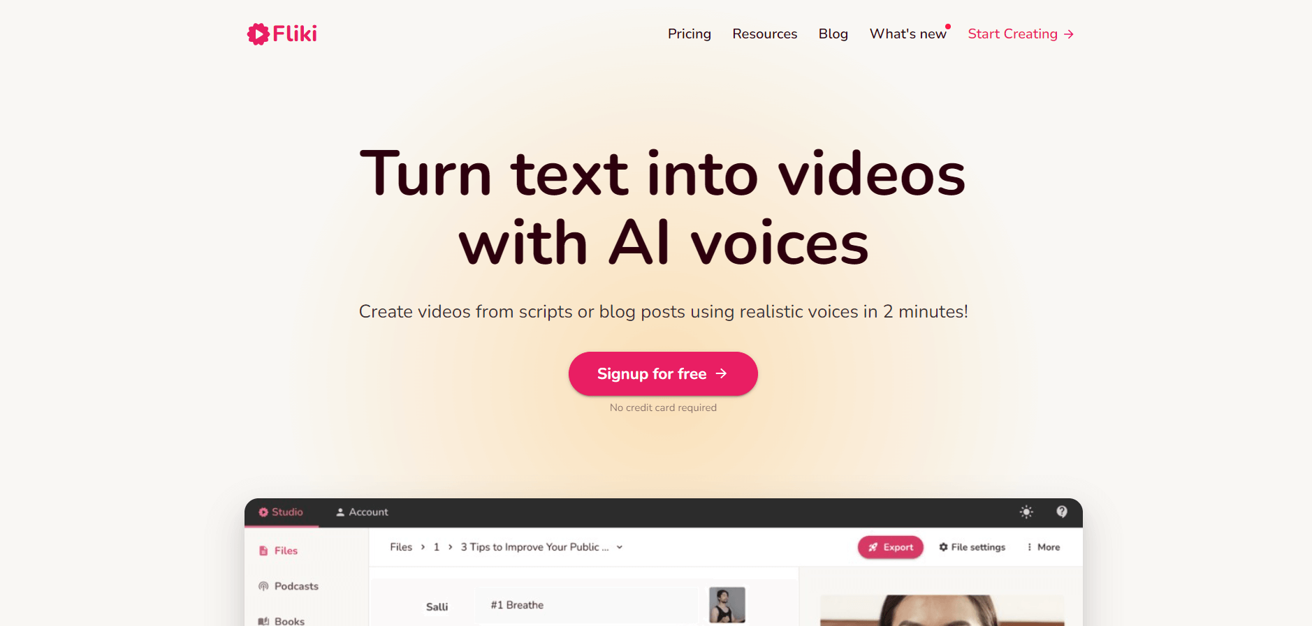 Fliki is an AI-powered video creation software that transforms text into engaging videos quickly and easily.