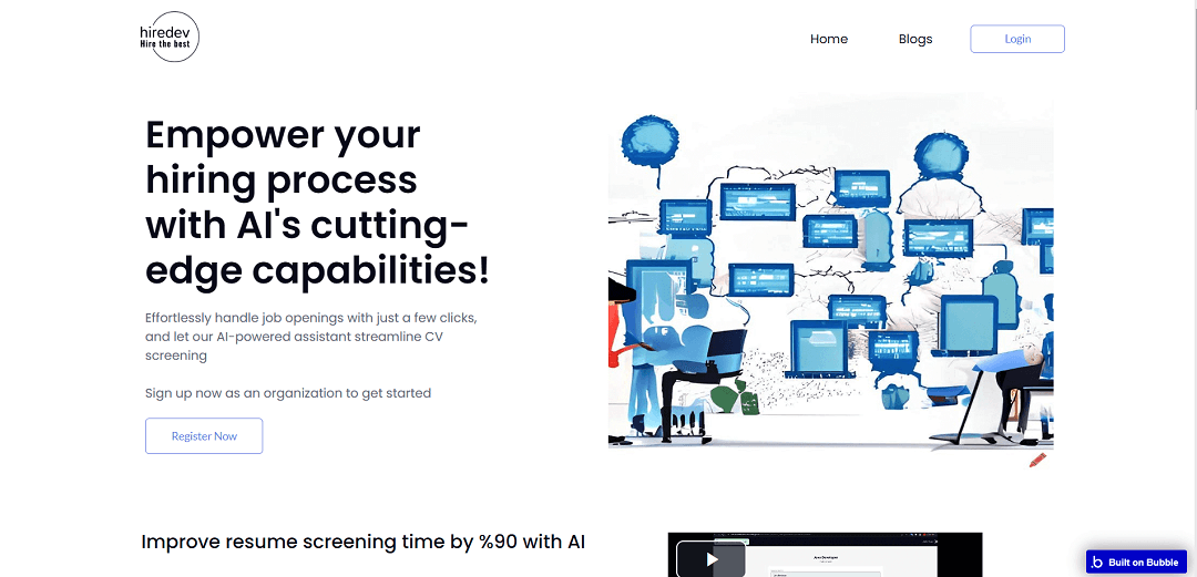 HireDev is an AI-powered recruitment tool that simplifies the hiring process for organizations.