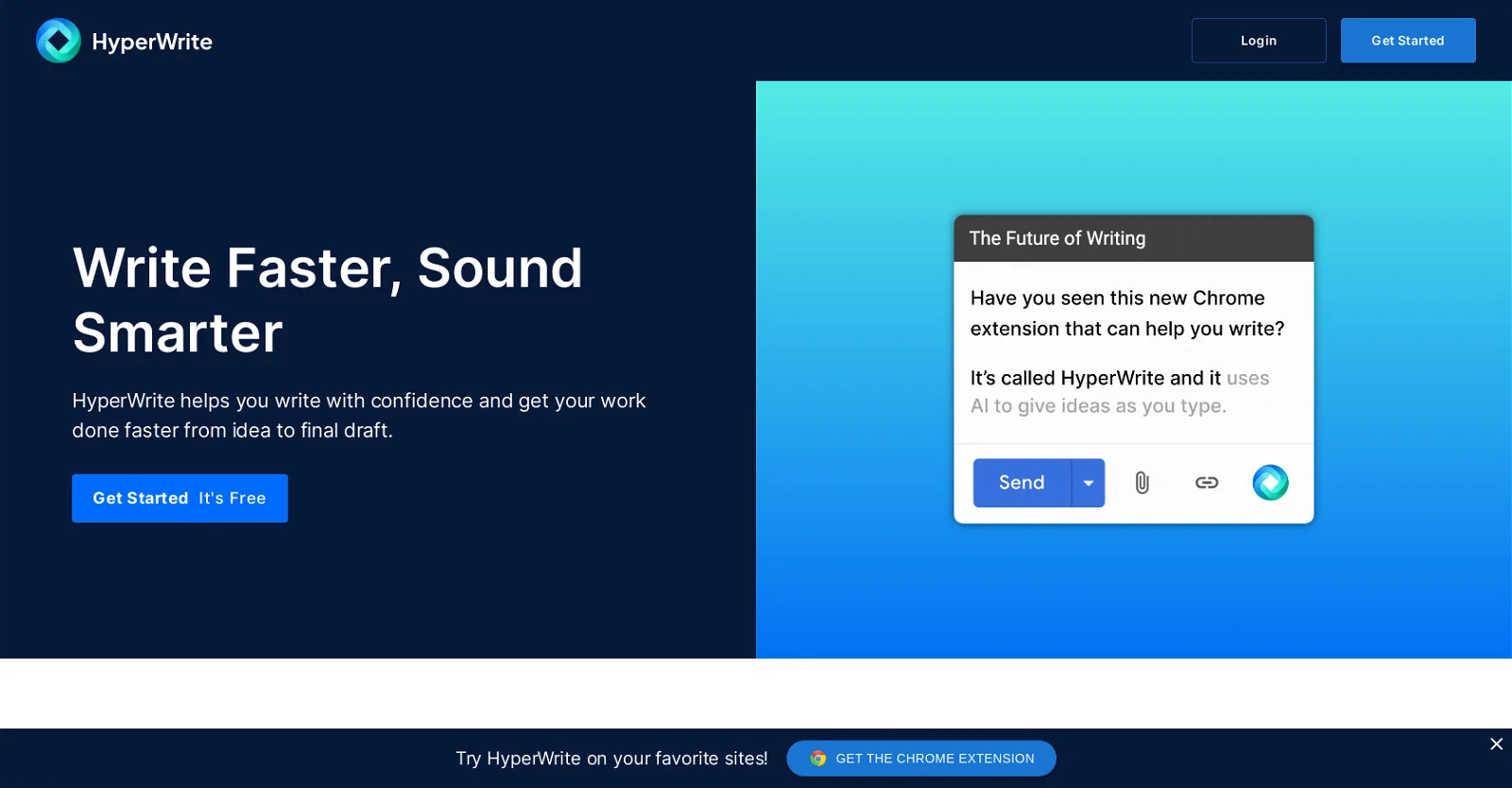 HyperWrite is an AI writing companion that helps users write better and faster.