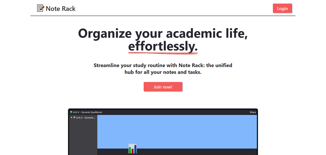 Introducing Note Rack, an AI-powered tool revolutionizing students' academic organization. This innovative platform acts as a unified hub for notes and tasks, eliminating manual sorting hassles.