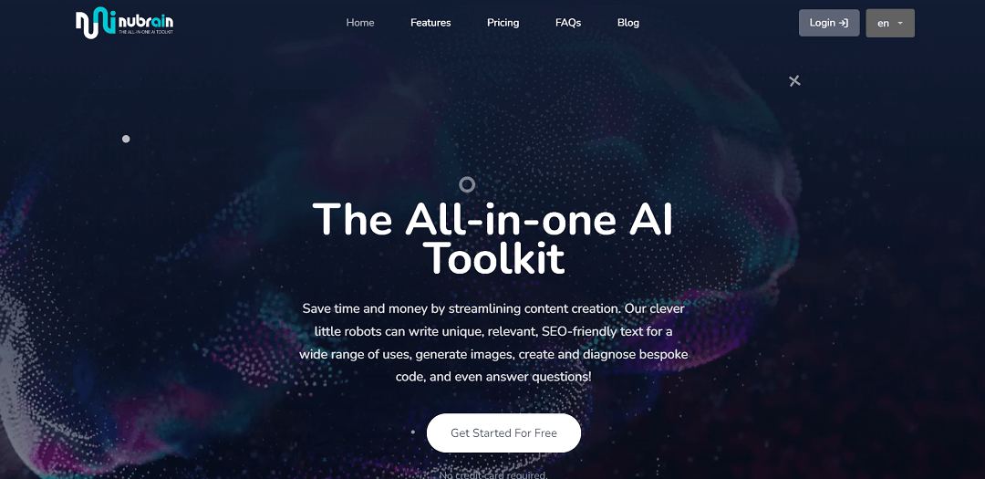 Nubrain.ai is an all-in-one AI toolkit designed to streamline content creation for users.