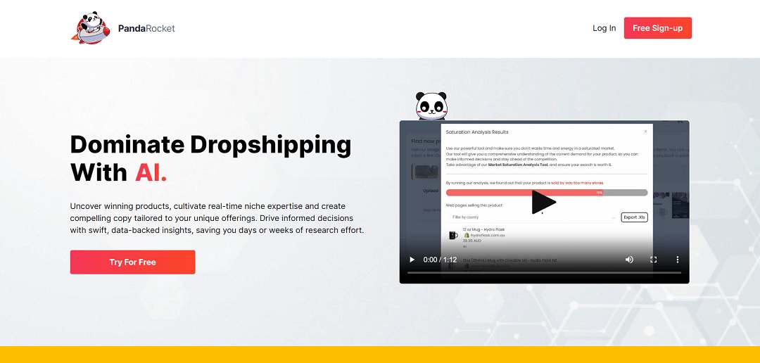 Pandarocket introduces AI-powered tools for direct-to-Yakkyofy dropshipping businesses. These tools streamline product selection, supplier identification, and dropshipping processes. Notably