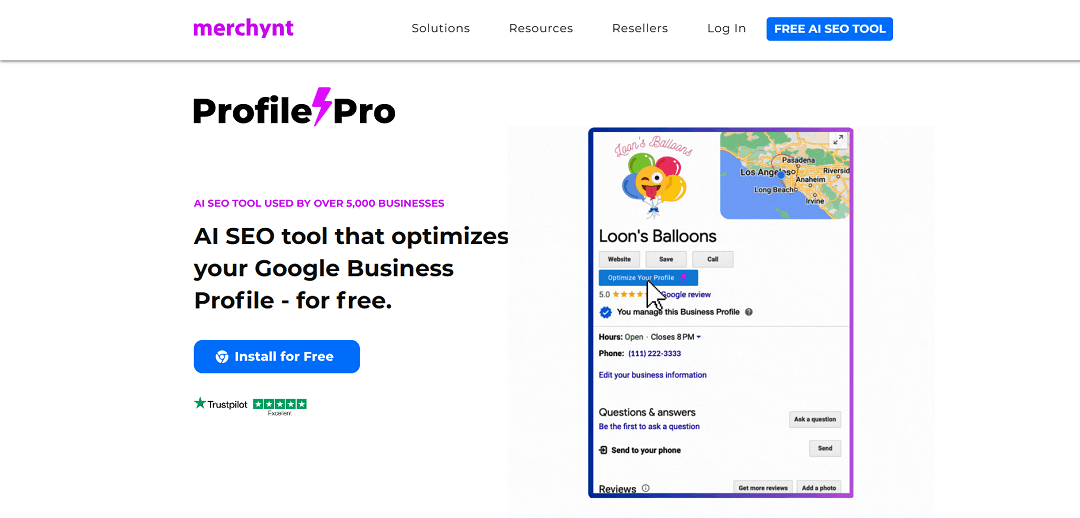 ProfilePro is a free Chrome Extension that leverages AI to optimize Google Business Profiles. This tool automates Google Business posts, crafts review responses, and suggests SEO-enhanced business descriptions.