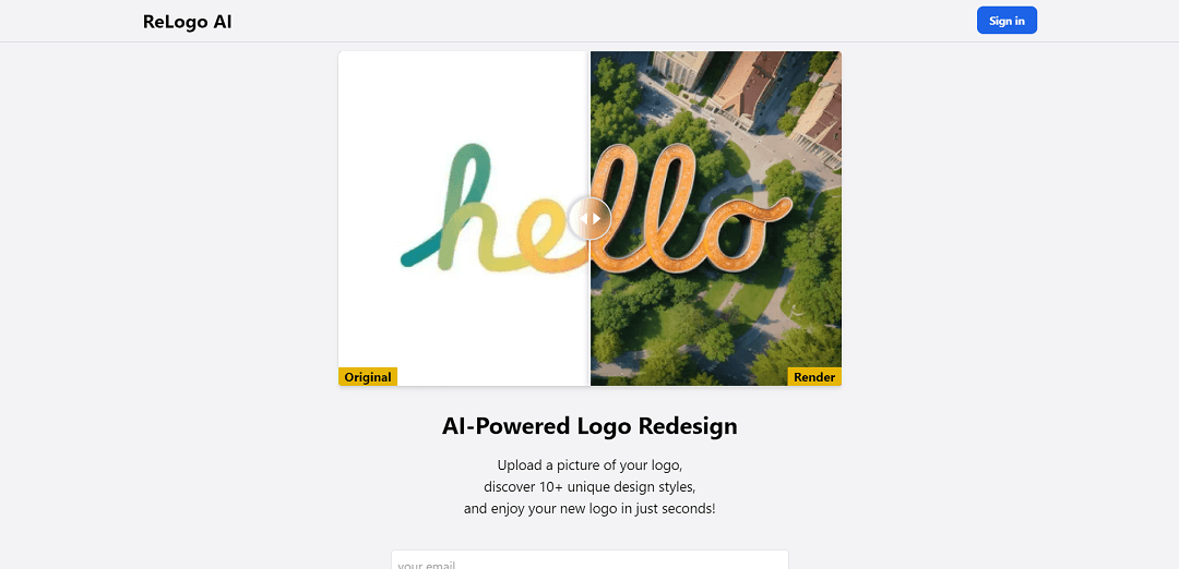 ReLogo AI is an innovative tool that uses artificial intelligence to offer logo redesign services specifically for architecture.