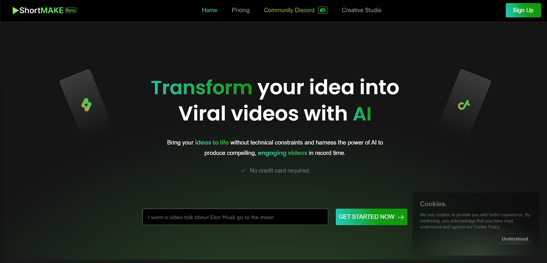 ShortMake is an AI-powered tool designed to effortlessly convert users' ideas into viral videos swiftly. It employs artificial intelligence to create scripts, voice-overs, select visuals, add subtitles, and blend everything into a cohesive video fit for platforms like TikTok and YouTube Shorts.