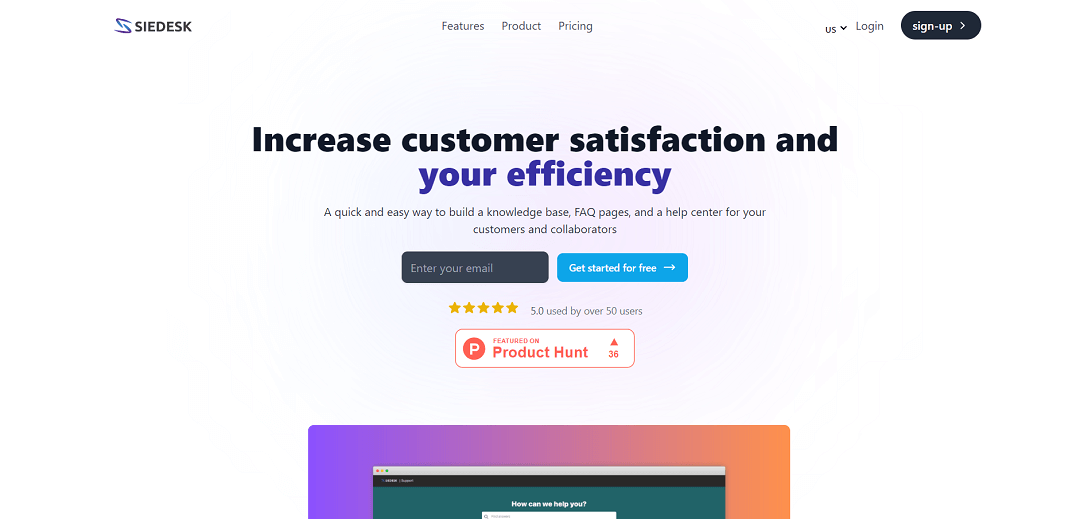 Siedesk, an AI-driven tool, simplifies the creation of knowledge bases and FAQs for both internal and external use, enhancing business efficiency. It employs GPT assistance for generating relevant content and offers a user-friendly interface with robust search capabilities, ensuring easy information access.