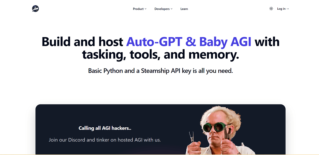 Steamship serves as an AI tool for effortless creation and hosting of Auto-GPT and Baby-AGI projects, offering tailored tools and memory setups. Users can deploy a PDF-responsive chatbot on a Vercel site. With