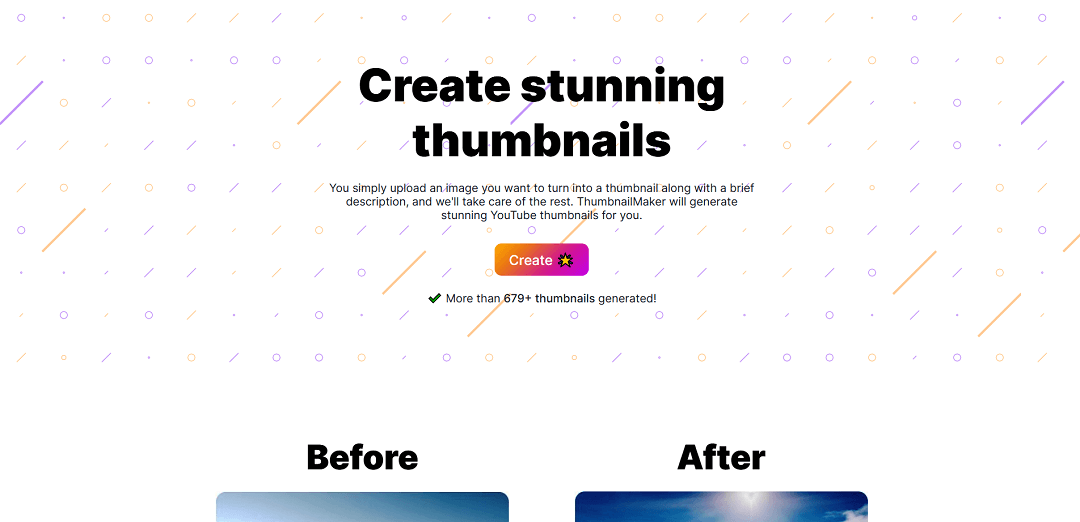 ThumbnailMaker is an AI-powered tool that creates personalized and high-quality YouTube thumbnails quickly and easily.