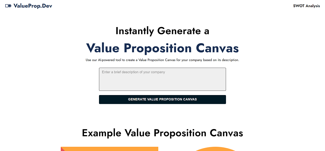 Introducing the AI Value Proposition Canvas Generator - a user-friendly online tool that harnesses the power of artificial intelligence to help businesses create compelling value propositions.