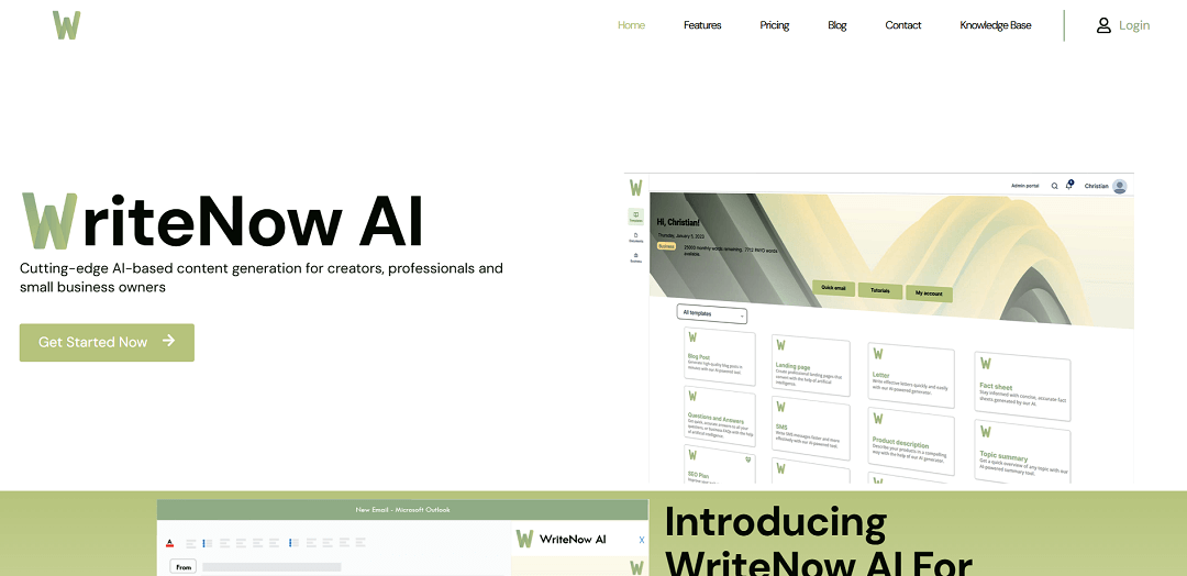 WriteNow AI is an efficient content generation tool utilizing advanced OpenAI GPT3 technology. It caters to individuals, professionals, and small business owners, offering features like email and contextual reply generation, ideal for Microsoft Outlook users.
