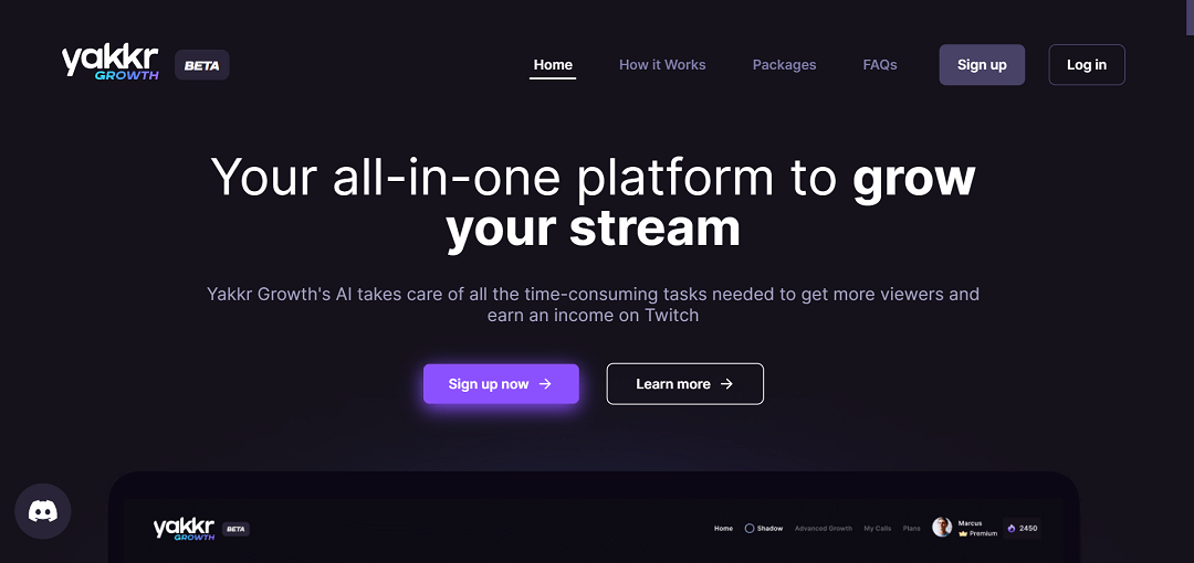 Yakkr Growth's AI takes care of all the time-consuming tasks needed to get more viewers and earn an income as a streamer.