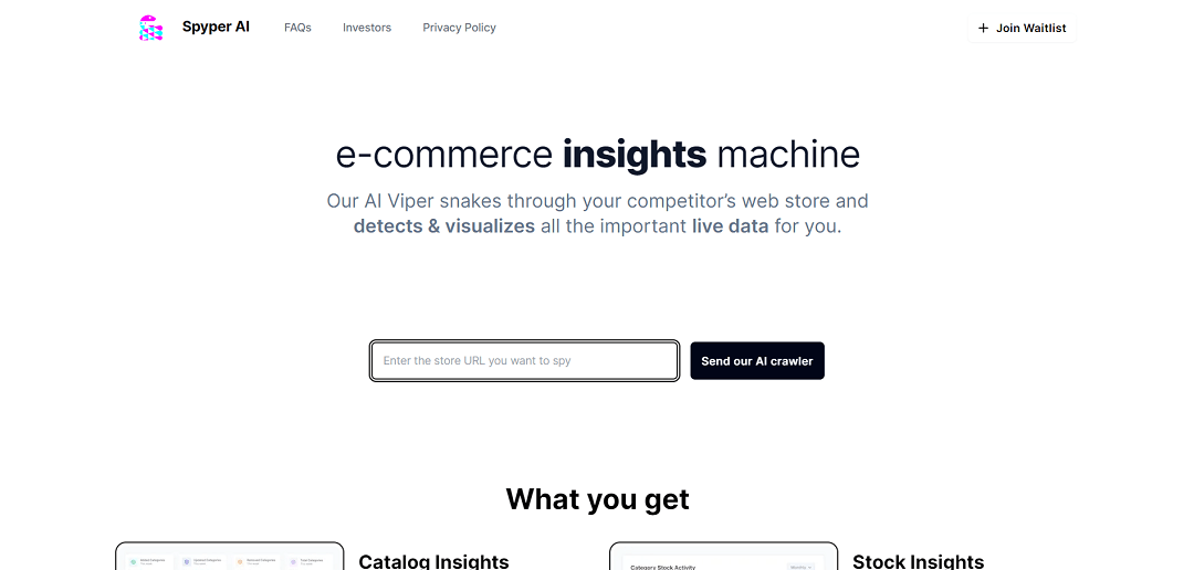 Spyper AI is an advanced tool for e-commerce, driven by artificial intelligence. It offers businesses valuable insights by analyzing competitor web stores, highlighting vital real-time data.