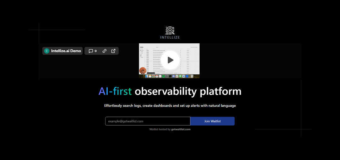 Intellize is a user-friendly AI-driven observability platform that simplifies log searching, dashboard customization, and alert configuration.