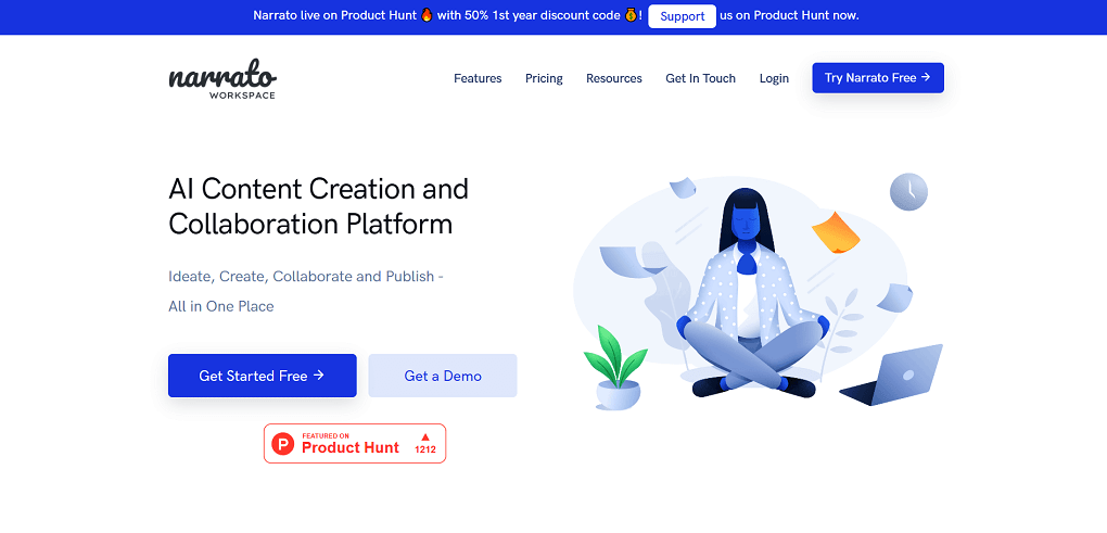 Narrato workspace is a versatile AI-driven tool tailored for content and marketing teams, along with content creators. It simplifies the content creation process by providing SEO-guided content briefs, AI-generated content ideas and outlines, and improving readability, grammar, and structure.
