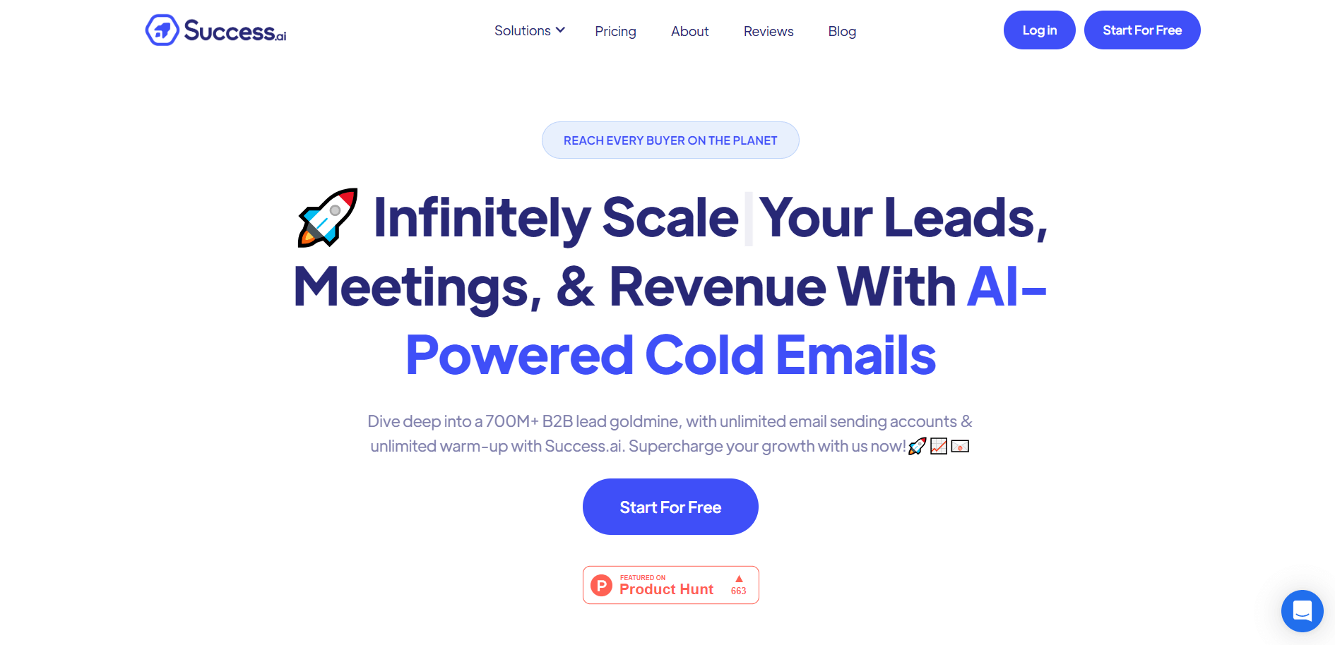 Unlock the power of AI and unlimited accounts to 10x your leads, meetings, and revenue. Dive into a 700M+ B2B lead goldmine, break free from scale barriers, and reach every buyer on the planet. 