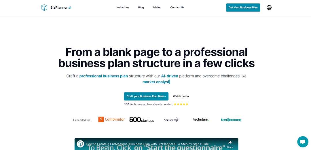 rom blank page to professional business plan in few clicks.