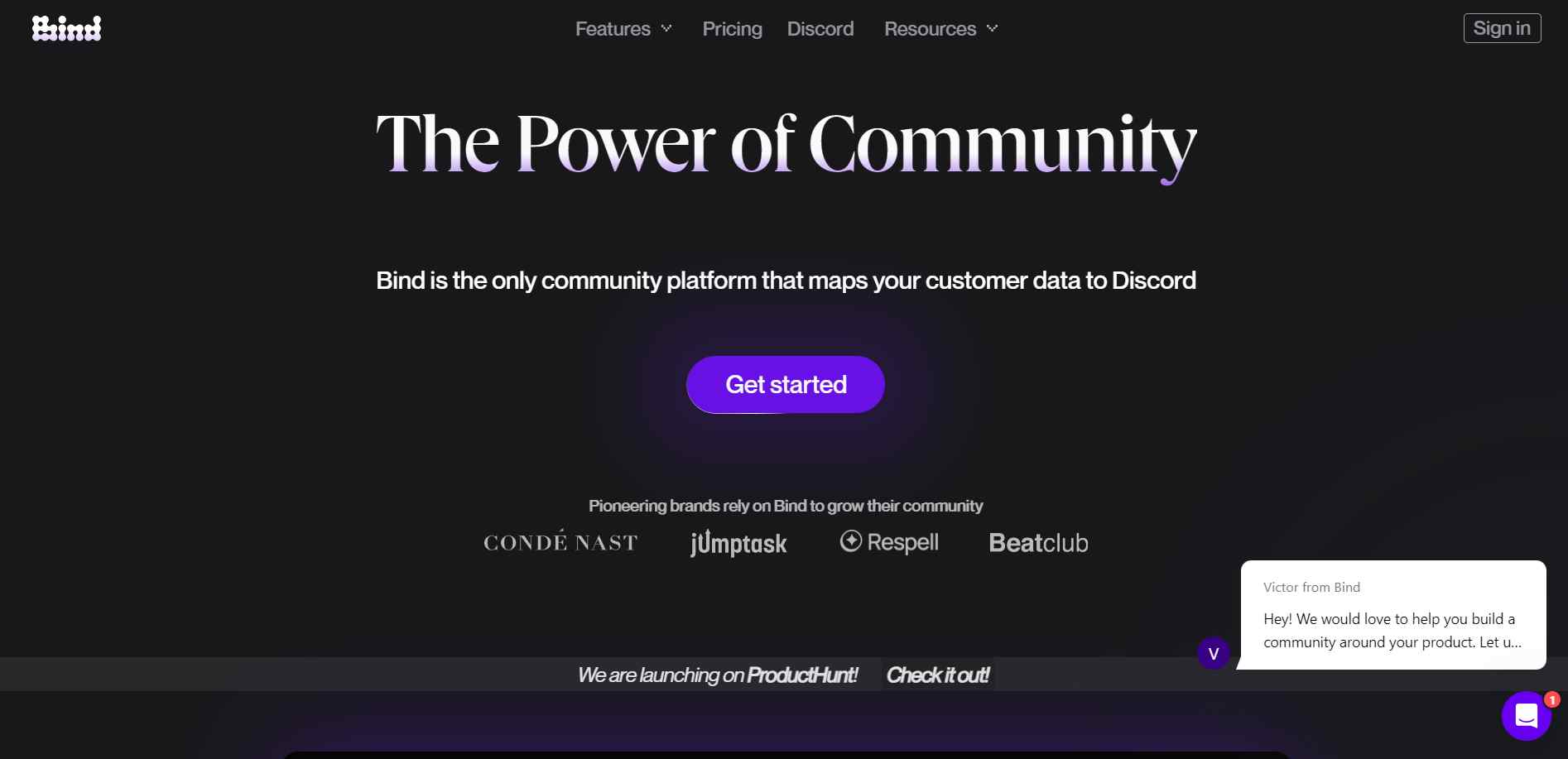 Bind is the only community platform that maps customer data to Discord. Identify your members and automate role assignments based on their involvement with your product. 