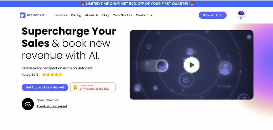 B2B Rocket offers a cutting-edge AI-driven platform designed to revolutionize B2B sales processes. 