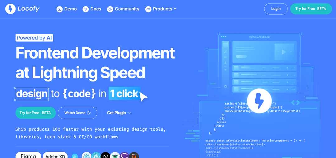 Locofy.ai is a platform that makes frontend development faster by using AI. It is a platform designed to streamline the web development process by converting designs directly into functional code.