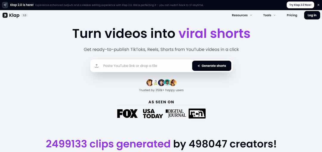 Klap is a leading software platform that specializes in transforming videos into engaging short clips tailored for popular social media platforms such as TikTok, Instagram Reels, and YouTube Shorts.