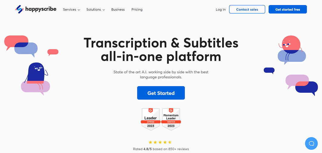 Happy Scribe is an advanced transcription and subtitling service that uses both automated and human-assisted processes to transform audio and video into text. 