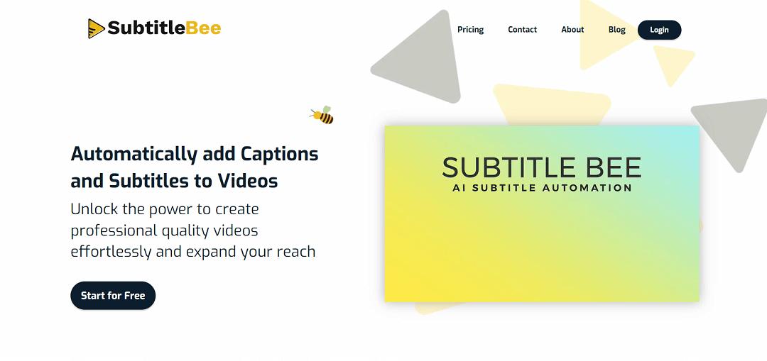 SubtitleBee is an advanced, AI-powered platform designed to facilitate the creation of subtitles and captions for videos, enhancing accessibility and viewer engagement across global audiences. 